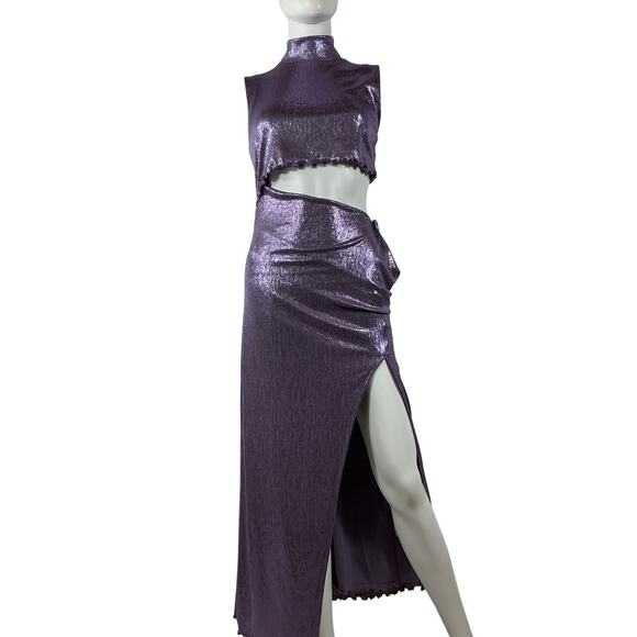 Camila Coelho 'Marge' Purple Polyester Midi Dress Size S - Picture 2 of 4